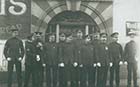 Fort Road/group outside Ambulance Station